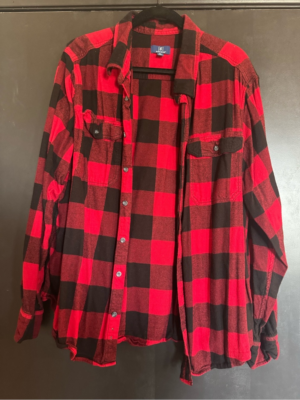 George Red and Black Buffalo Plaid Shirt